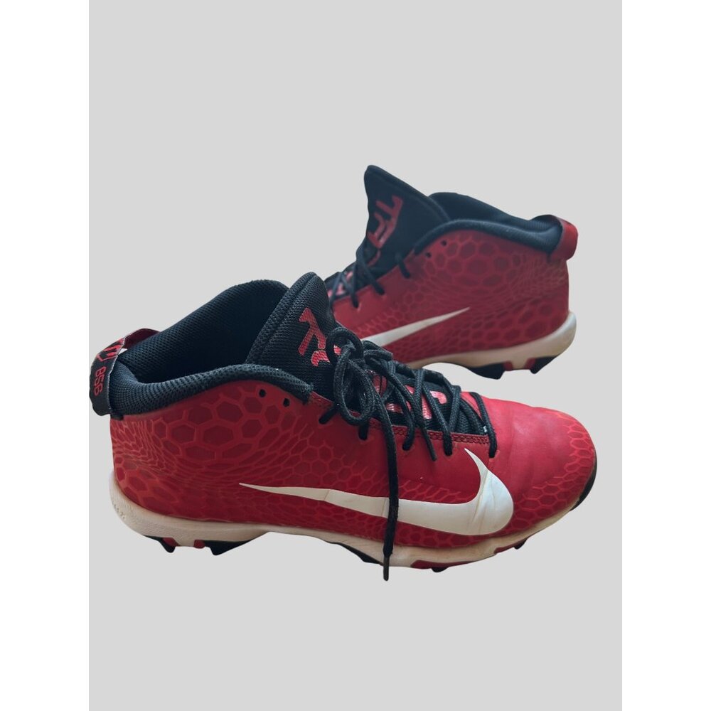Nike Youth Baseball Lace Up Cleats 856 Red & Black Youth Size 6Y
